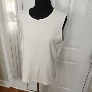 City DKNY White‎ Tank Rayon Spandex Size XL